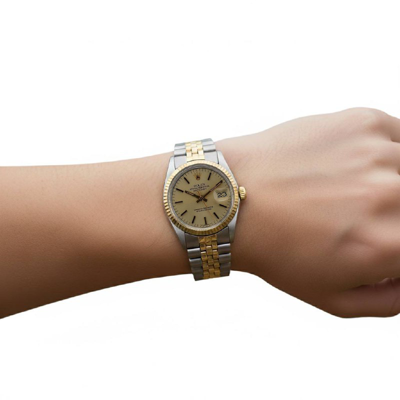 Rolex Datejust 31 mm Champagner-Stick, zweifarbige Uhr