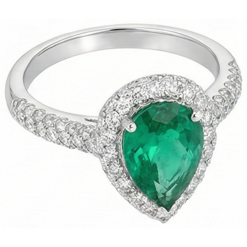 echter round diamant 7.35Karat ring Seitenansicht