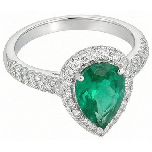 echter round diamant 7.35Karat ring Seitenansicht