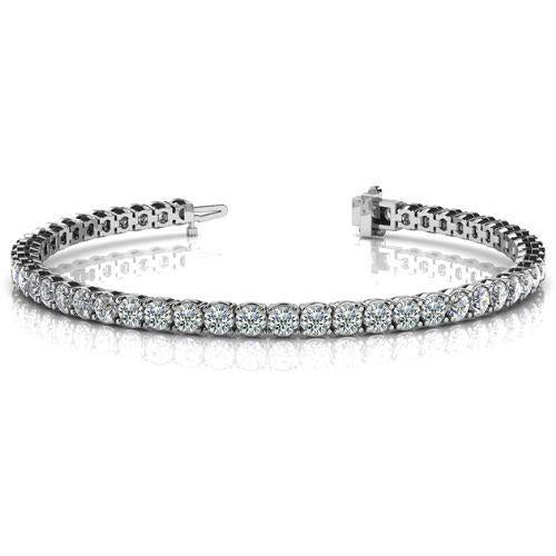 7.50 ct Brillantschliff Echt Diamant Tennisarmband Weißgold