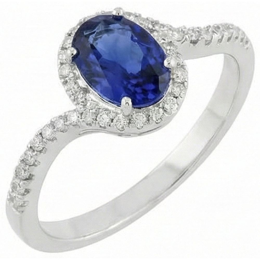 echter oval diamant 7.75Karat ring Seitenansicht