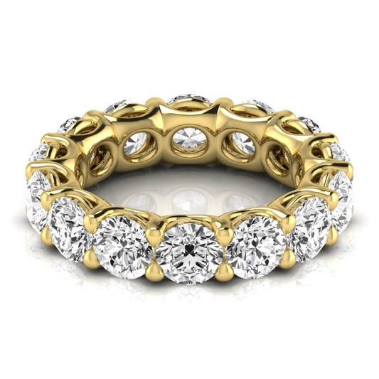 Eternity Band 14K Gelbgold mit Edler Diamant – Frontansicht