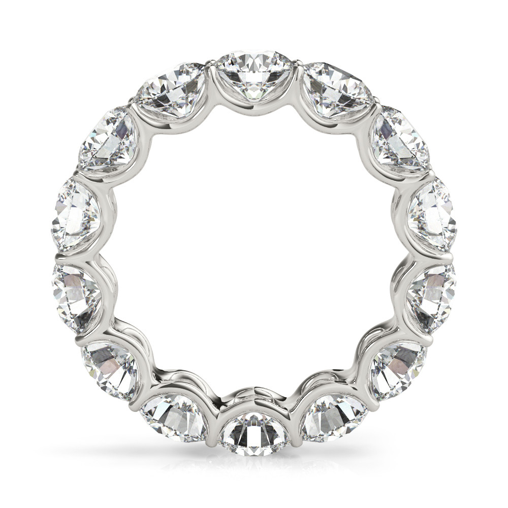 Diamant Eternity Band 7 Karat 14K Weißgold – Frontansicht