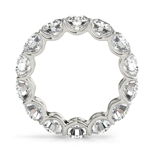 Diamant Eternity Band 7 Karat 14K Weißgold – Frontansicht