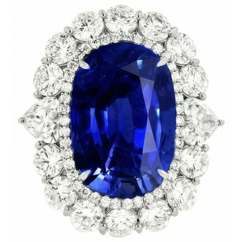 echter oval diamant 8.50Karat ring Detailansicht