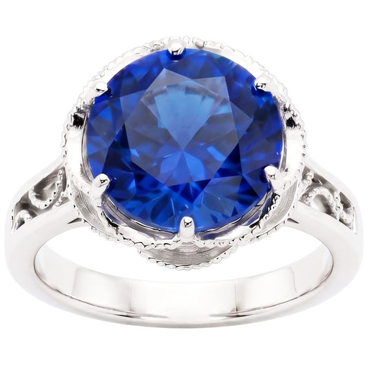8 Karat Saphir-Milgrain-Verlobungsring