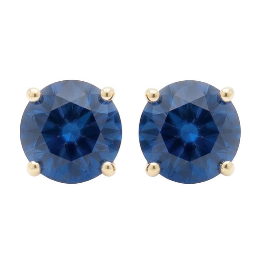 echter round diamant 8Karat ohrring Vorderansicht