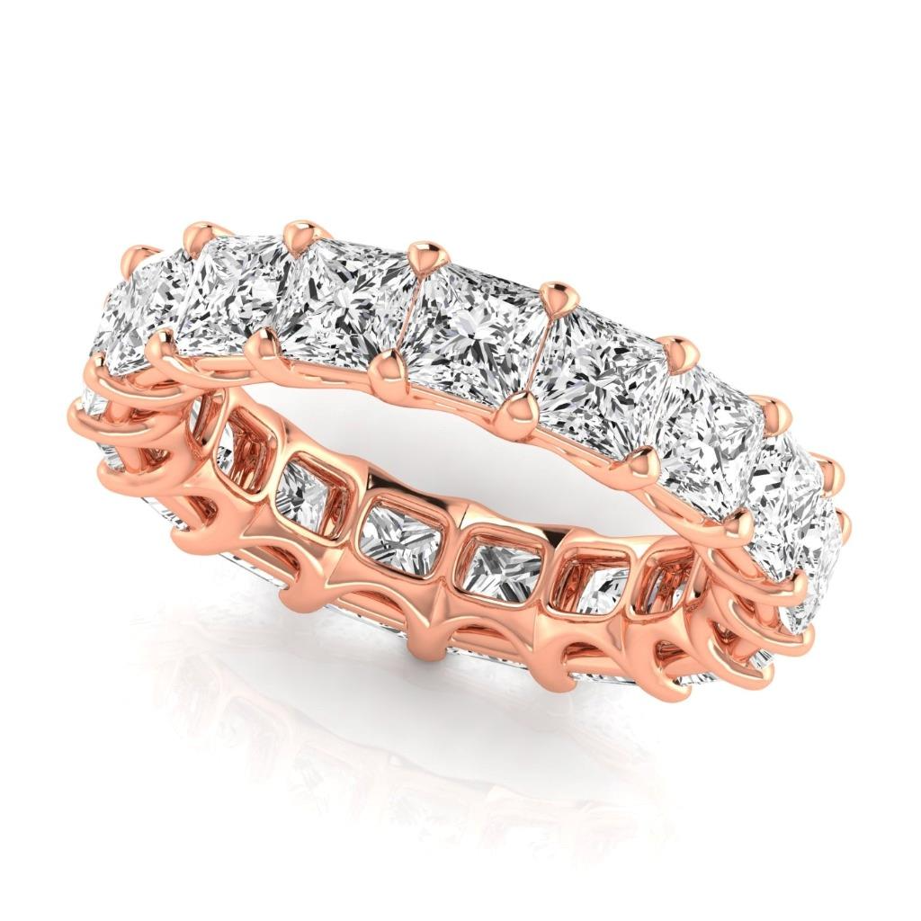 Eternity Band 14K Roségold mit Edler Diamant – Seitenansicht