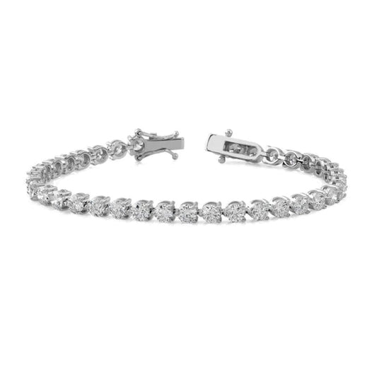 8,50 ct Schmuck-Zinken-Set rundes Echt Diamant-Tennis-Armband