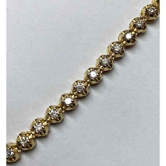 8,8 Karat Diamant Herrenhalskette 55 cm Strang Gelbgold 4.5 mm breit