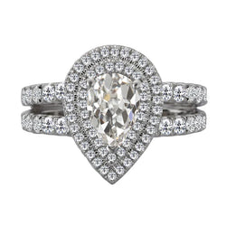 Naturreiner Edler Diamant Halo-Fassung Ring – 14K Weißgold 2