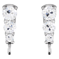 1,50 Karat Diamant Ohrringe in 14 Karat Weißgold