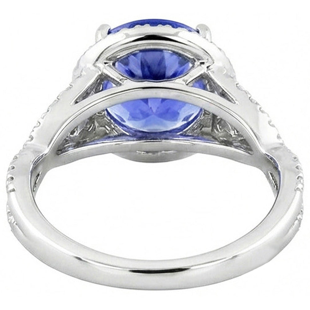 echter round diamant 8.01Karat ring Profilansicht