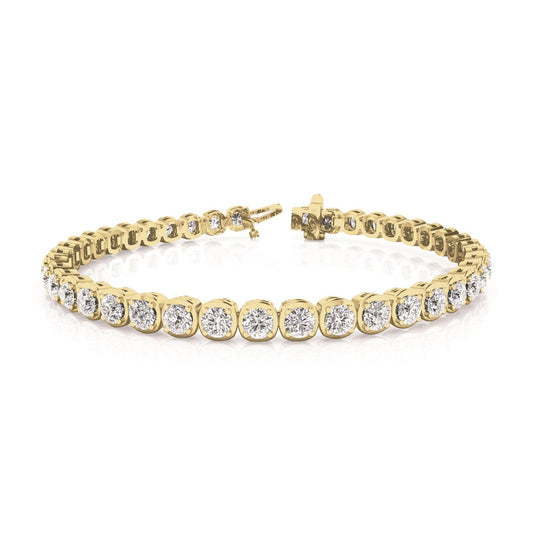 8.40 Karat Sparkling Echt Diamants Tennisarmband Gelbgold