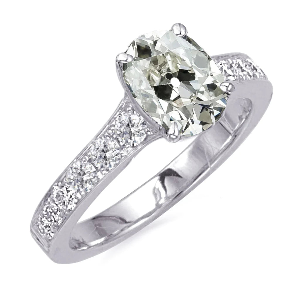 8.50 Karat Rund & Oval alter Bergmann Echt Diamant Jubiläumsring Schmuck