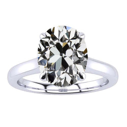 Erdgewonnener Old Mine Cut Edler Diamant Solitär-Verlobungsring