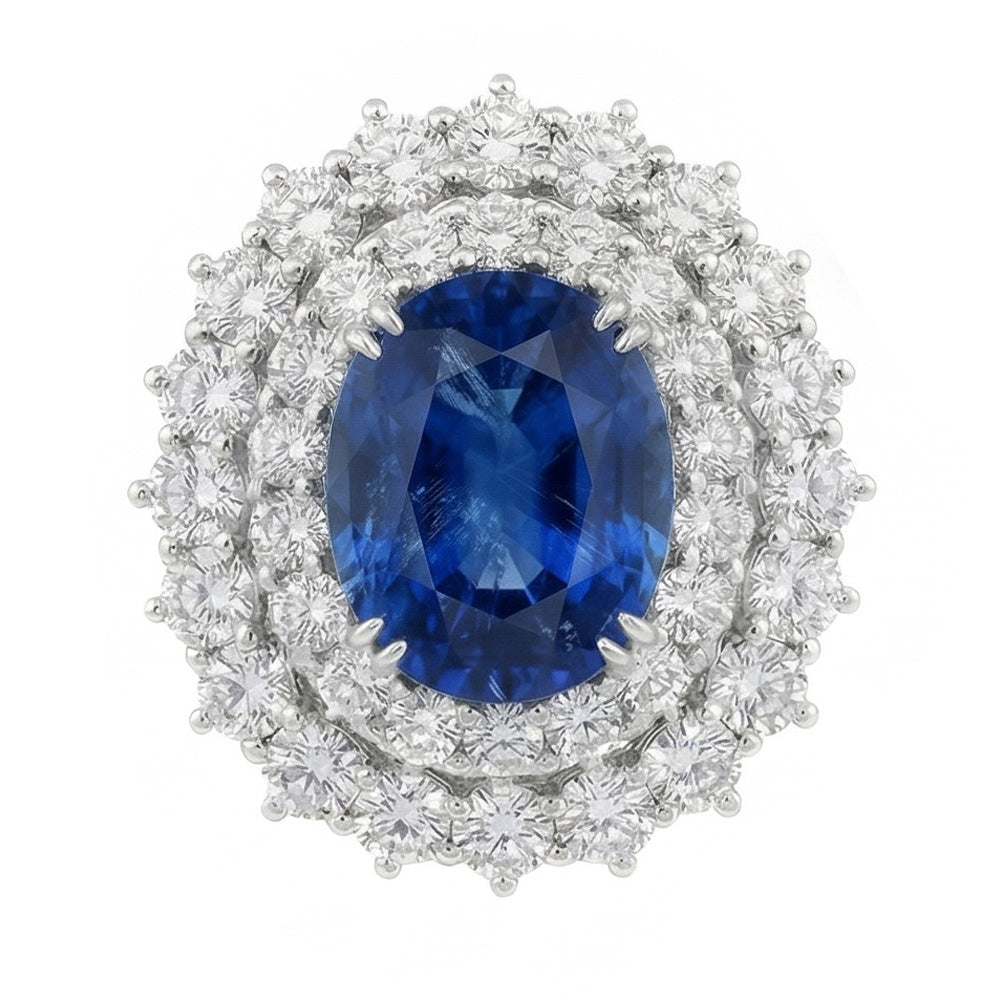echter round diamant 9.75Karat ring Seitenansicht