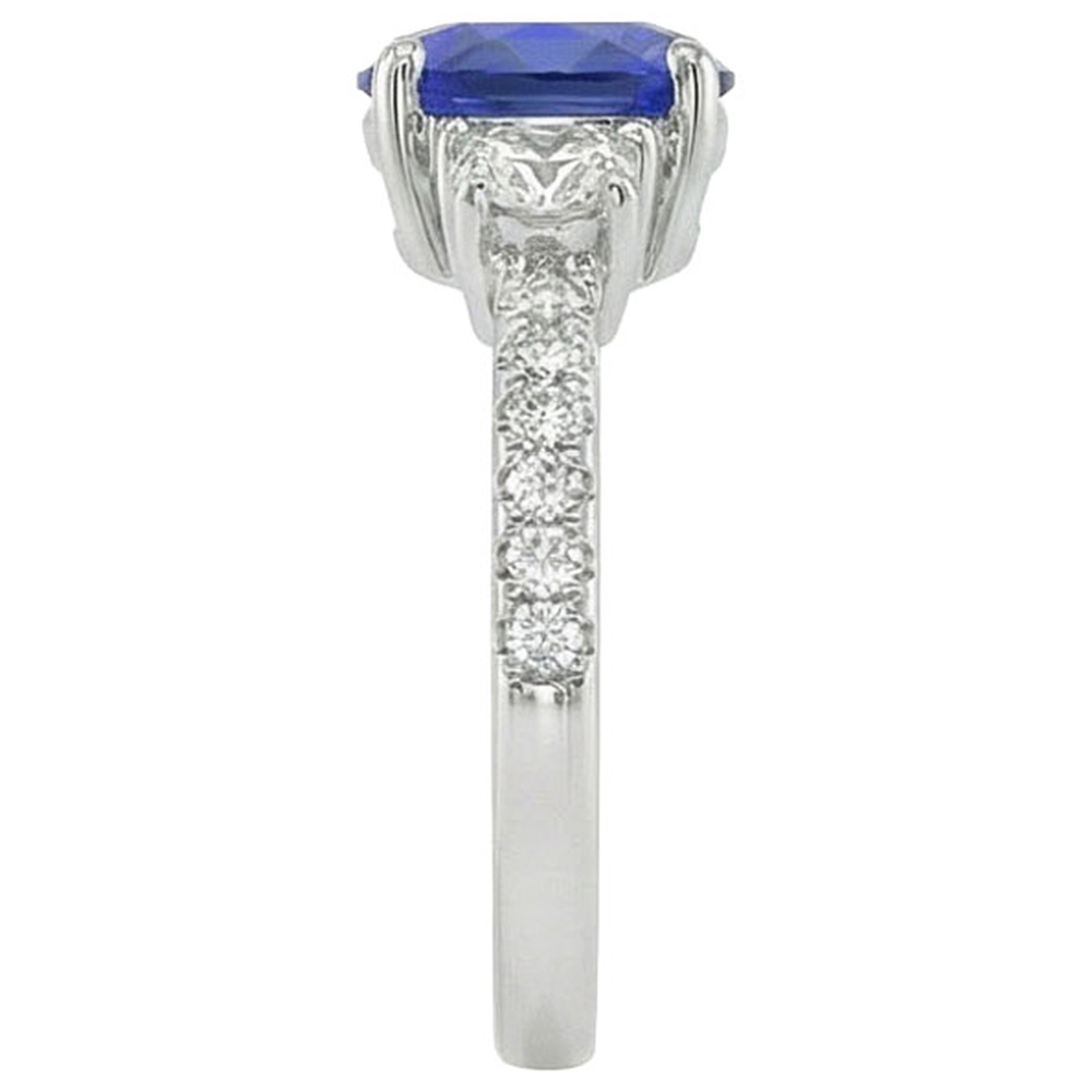 9 Ct Saphir-Ring-Aus der Erde Abgebauter Natürlicher Diamant-Schmuck