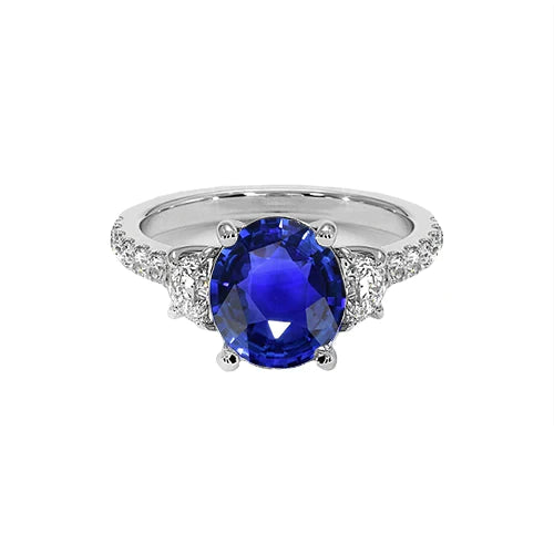 9 Ct Saphir-Ring-Diamant-Schmuck