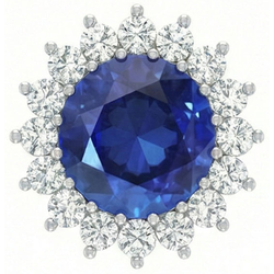9 Karat Saphir-Verlobungsring