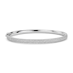 Pavé Bangle – Diamant 9 Karat 14K Weißgold