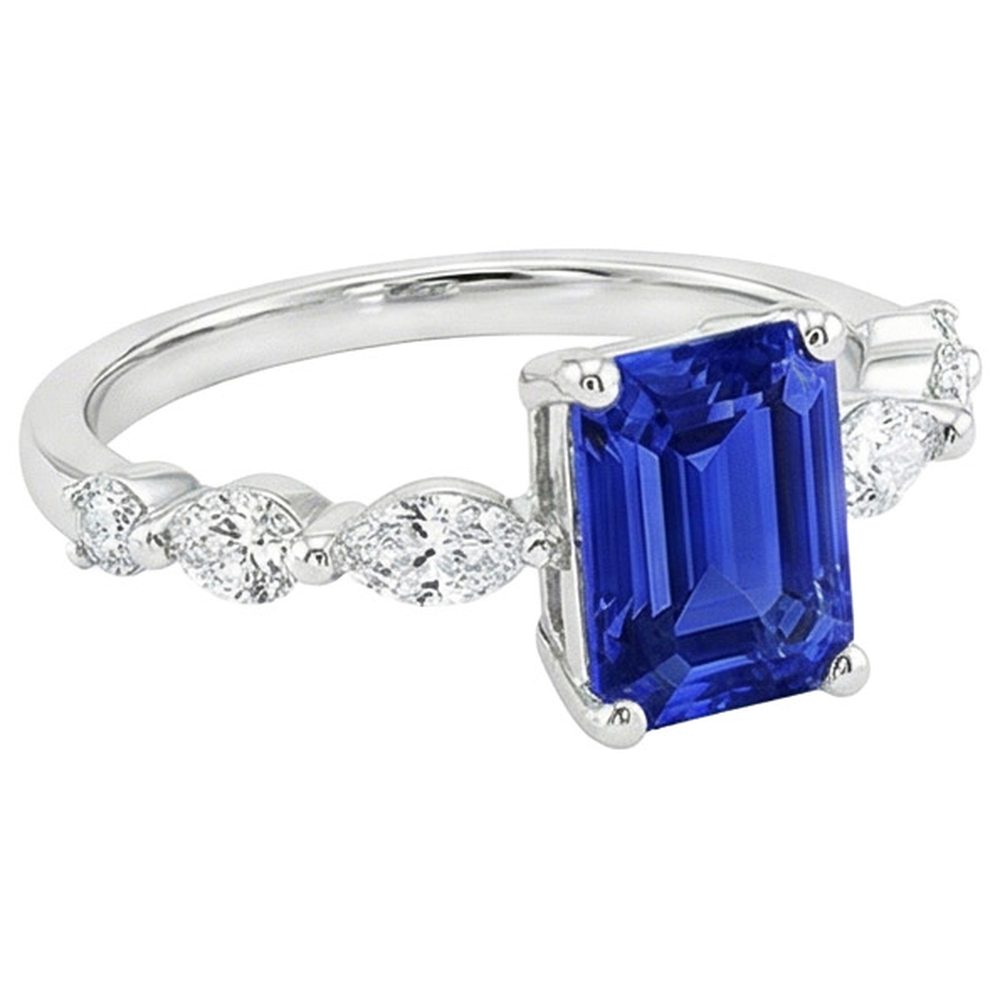echter marquise diamant 4.50Karat ring Draufsicht