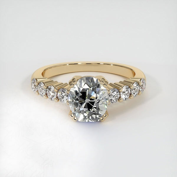 Altschliff Ovaler Echt Diamant Ehering 3,25 Karat Goldschmuck