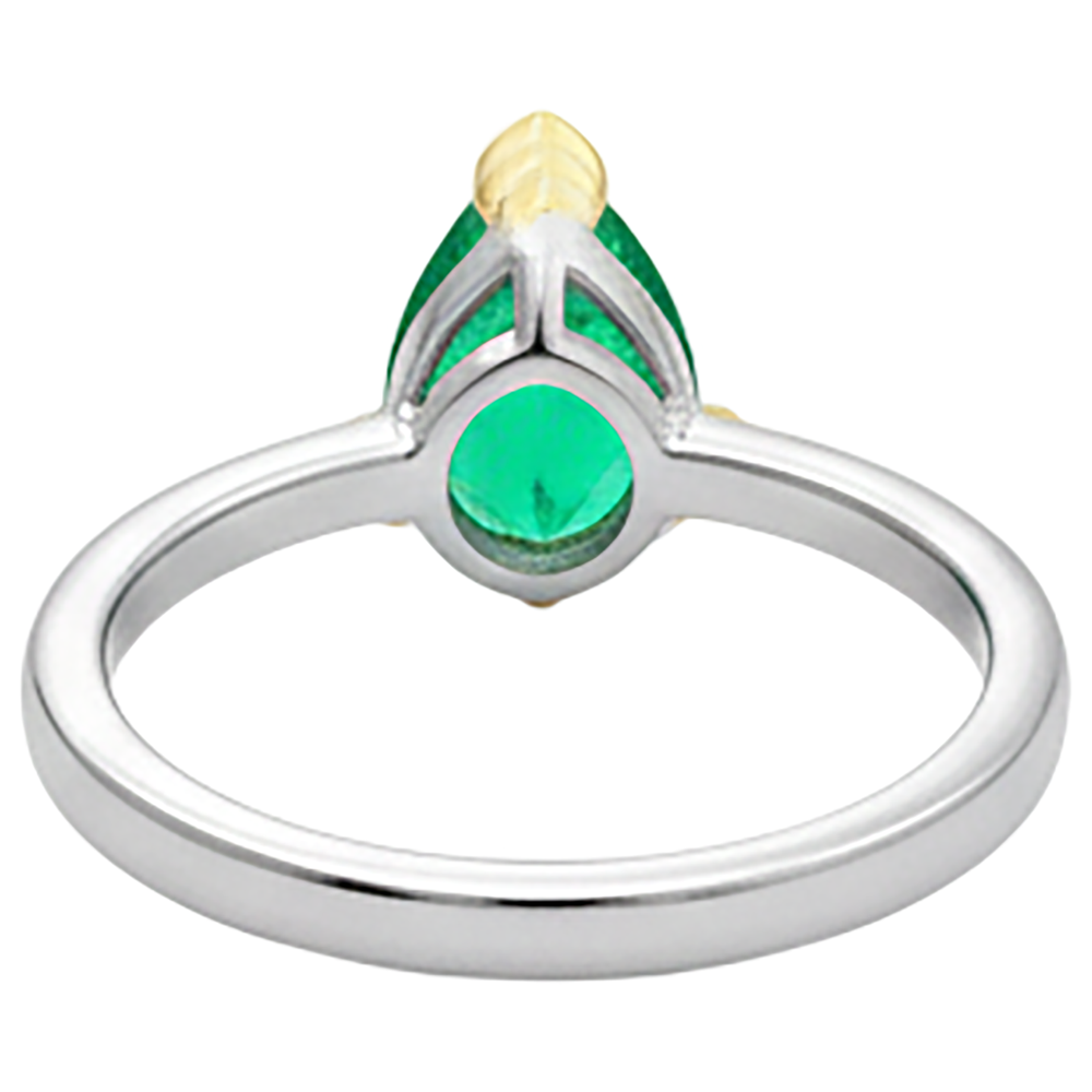 Eleganter Farbstein-Ring 1,50 Karat – Draufsicht