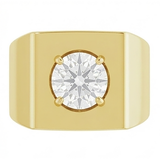 Antik-Kissen-Schliff Diamant Herrenring 1,50 Karat