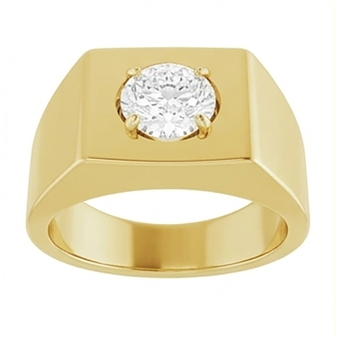 Antik-Kissen-Schliff Diamant Herrenring 1,50 Karat