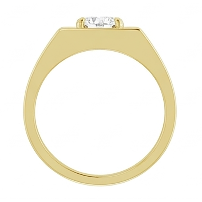 Antik-Kissen-Schliff Diamant Herrenring 1,50 Karat