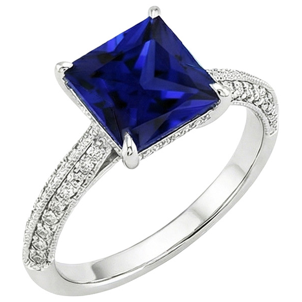 echter round diamant 4.50Karat ring Seitenansicht