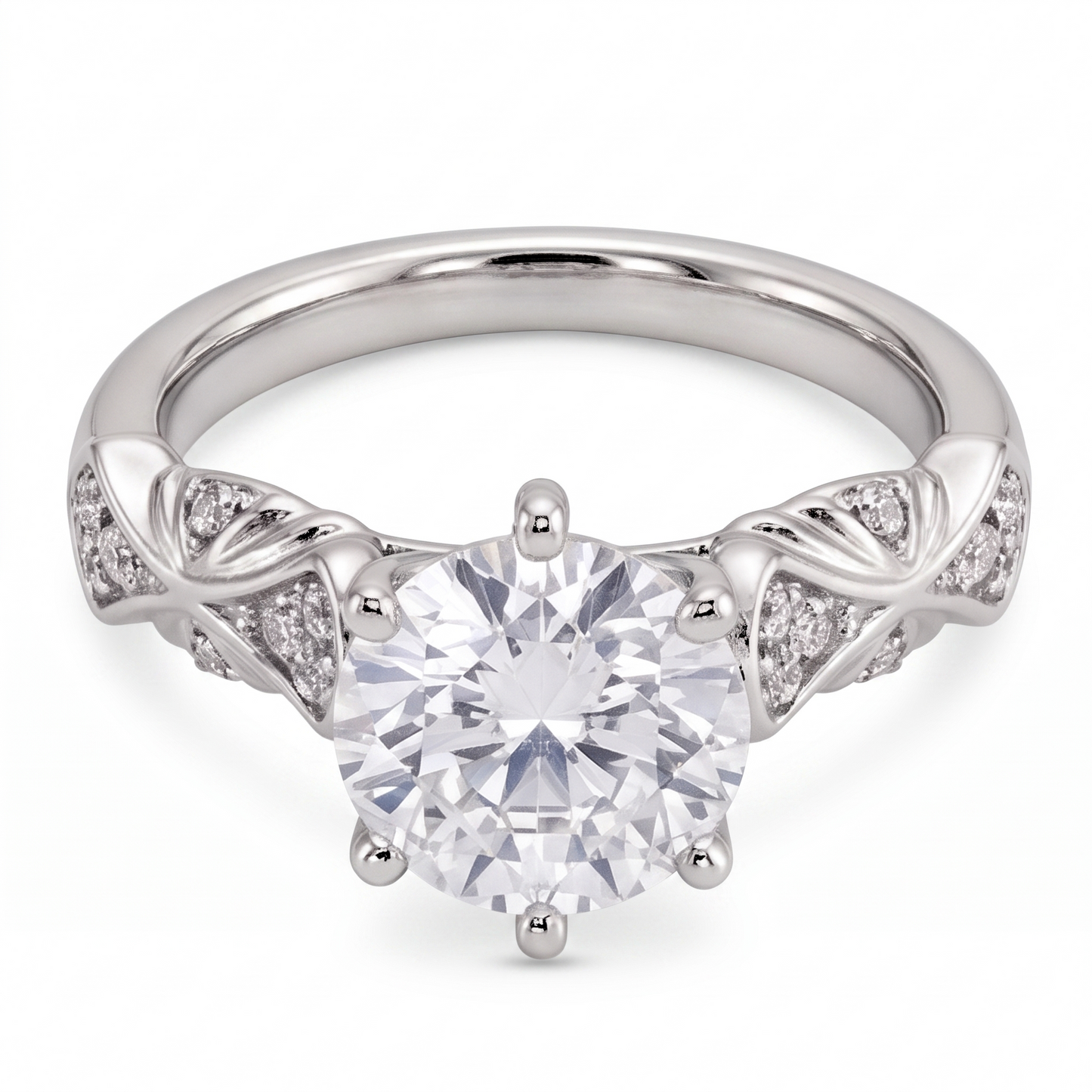 Antik-Stil Natürliche Aus der Erde Abgebauter Natürlicher Diamant Jubiläumsring 1,75 Karat Weißgold 14K