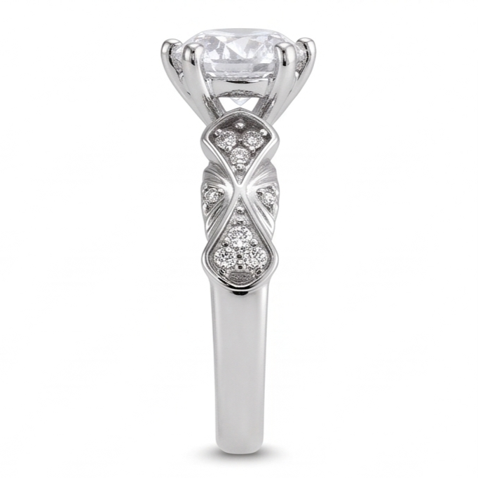 Antik-Stil Natürliche Aus der Erde Abgebauter Natürlicher Diamant Jubiläumsring 1,75 Karat Weißgold 14K