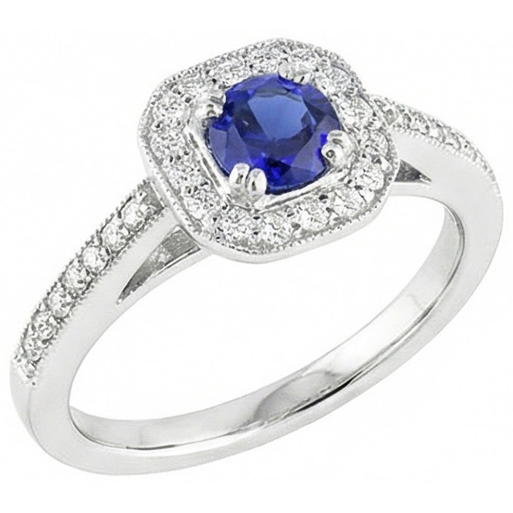 echter round diamant 3Karat ring Vorderansicht