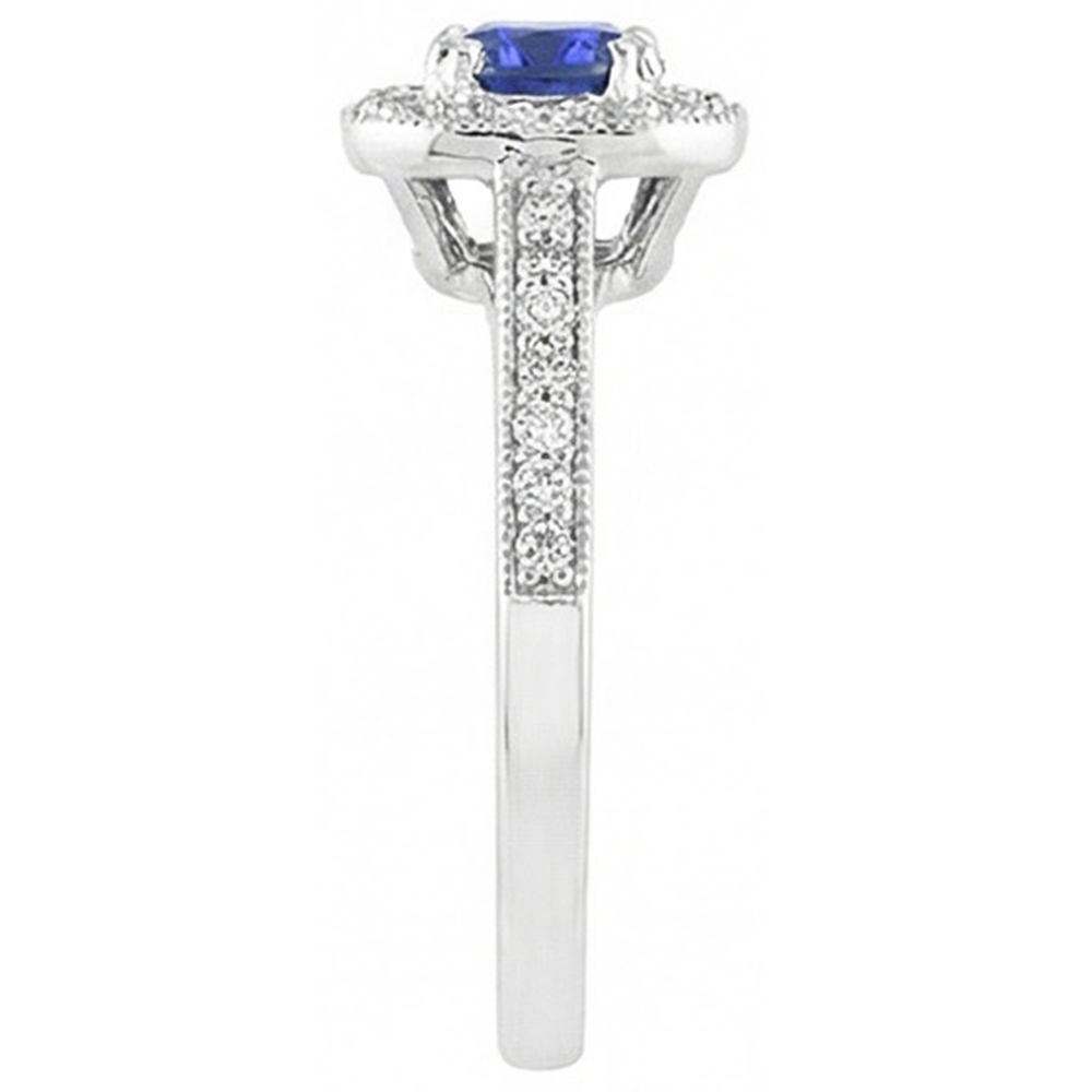 echter round diamant 3Karat ring Profilansicht