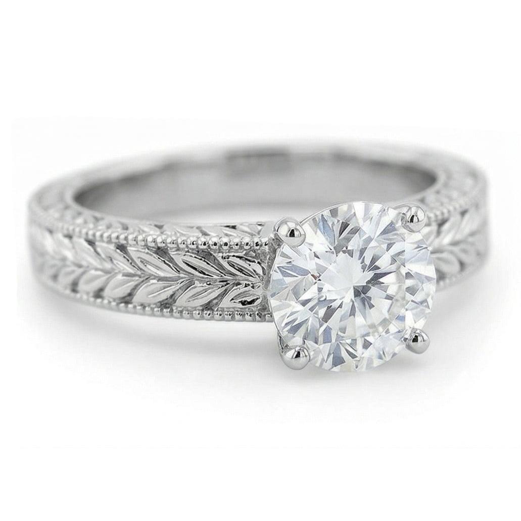 echter round diamant 2.50Karat ring Draufsicht