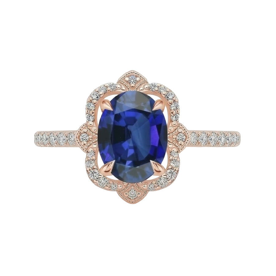 echter oval diamant 6.20Karat ring Detailansicht