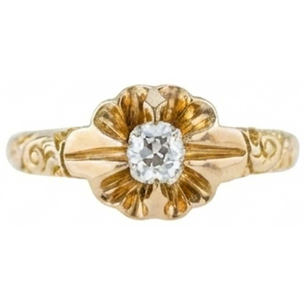 echter round diamant 0.50Karat ring Detailansicht