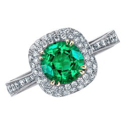 Hochwertiger Edelstein-Ring mit Antik Smaragd – 3 Karat