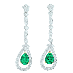 Natürlicher Antik Smaragd Gemstone Earring 1 Karat