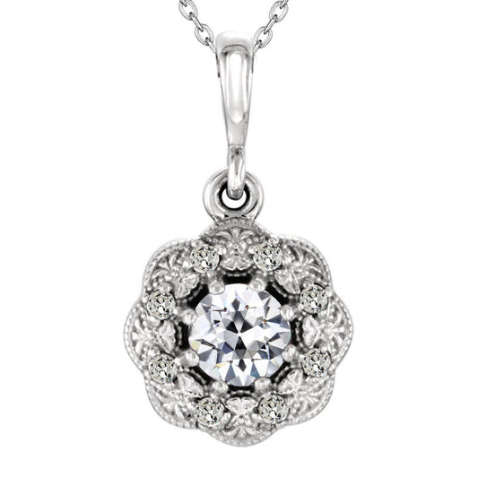Diamant Halo 2,50-Karat 14K Weißgold – Hauptansicht