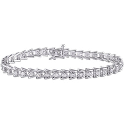 Armband WG 14K Runden Cut Prong Set 4 Karat funkelnde Echt Diamanten