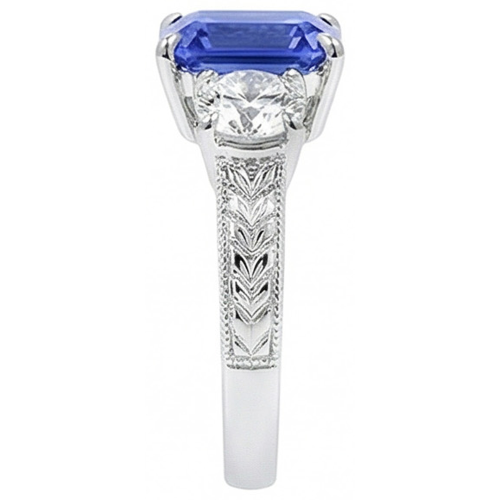 echter round diamant 3Karat ring Draufsicht