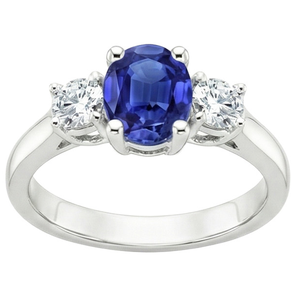 echter oval diamant 2.50Karat ring Seitenansicht