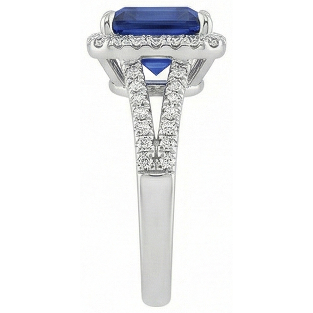 echter round diamant 5Karat ring Profilansicht