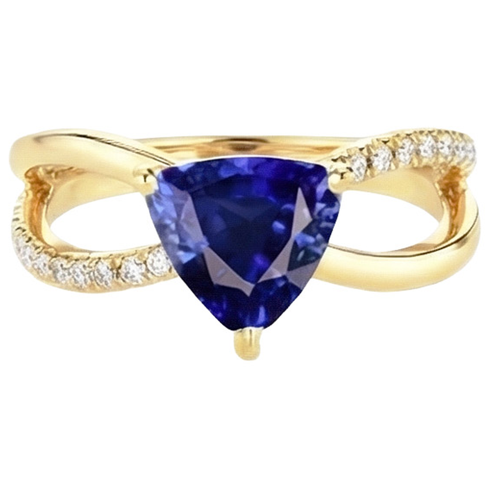echter trillion diamant 2.50Karat ring Detailansicht