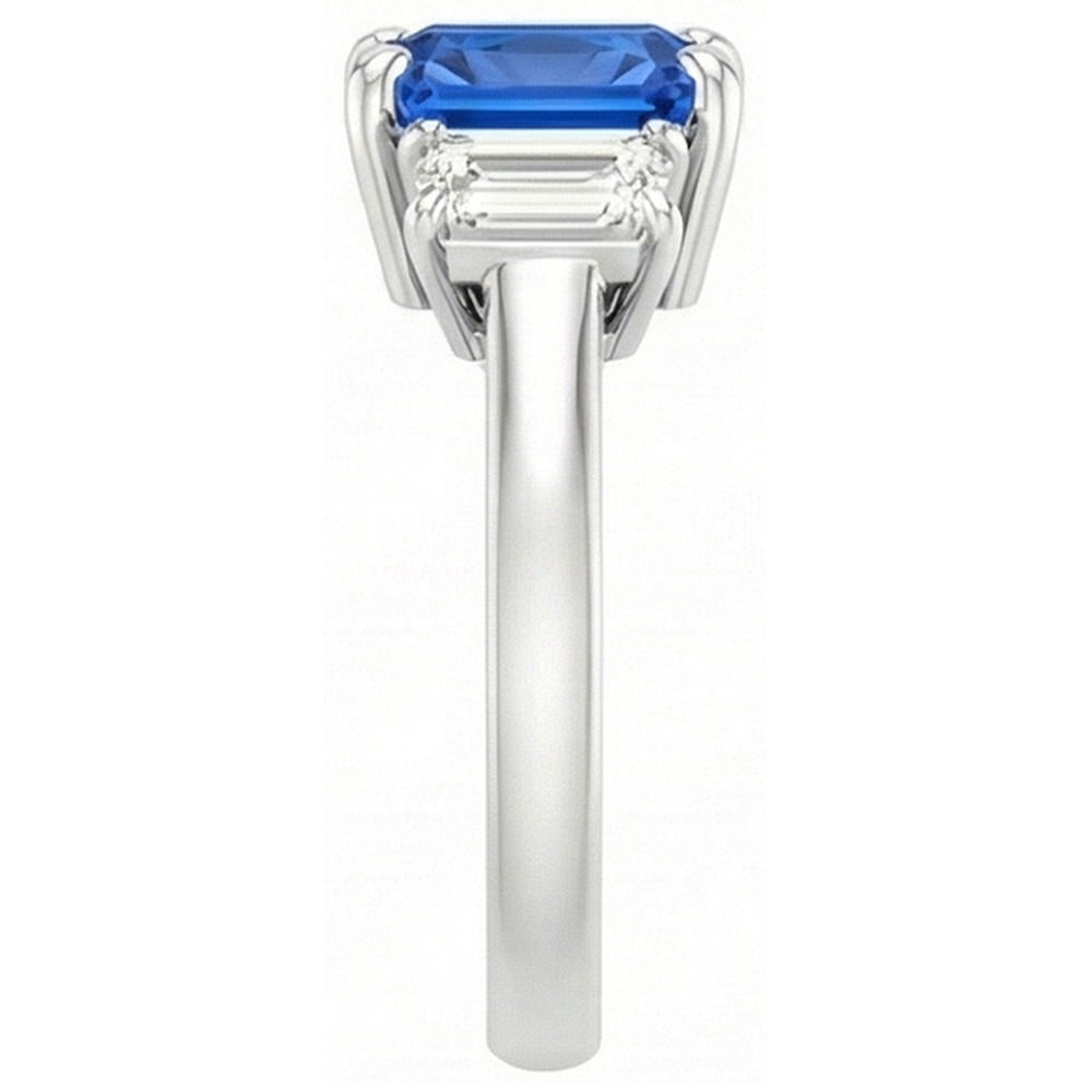 echter baguette diamant 2Karat ring Detailansicht