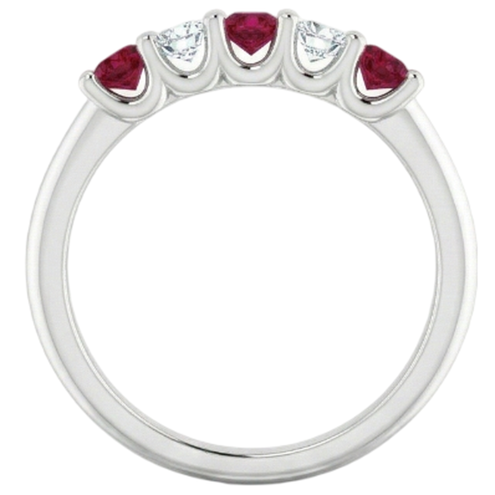 echter round rubin 1Karat ring auf Weiß