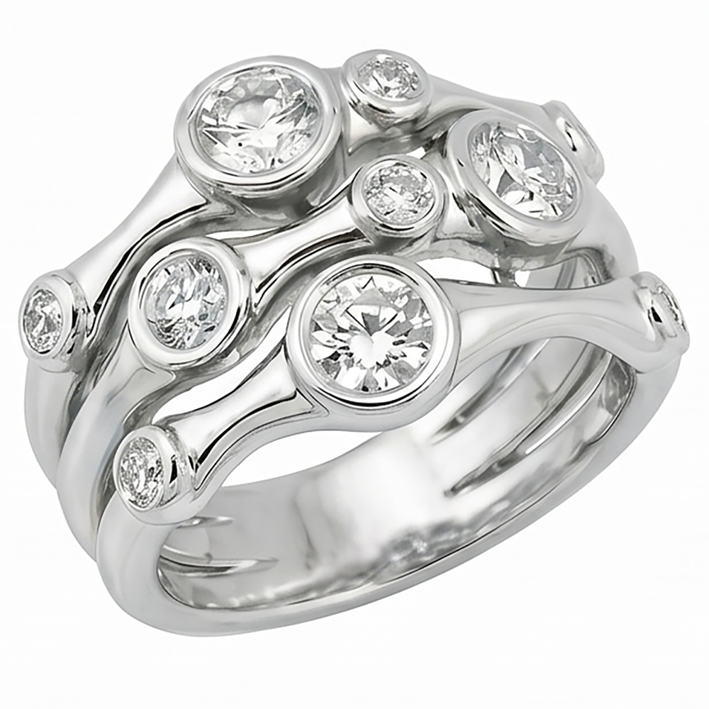 Aus der Erde Abgebauter Natürlicher Diamant-Fancy-Ring 1,10 Karat 14K Weiß Natur Herrenschmuck Neu